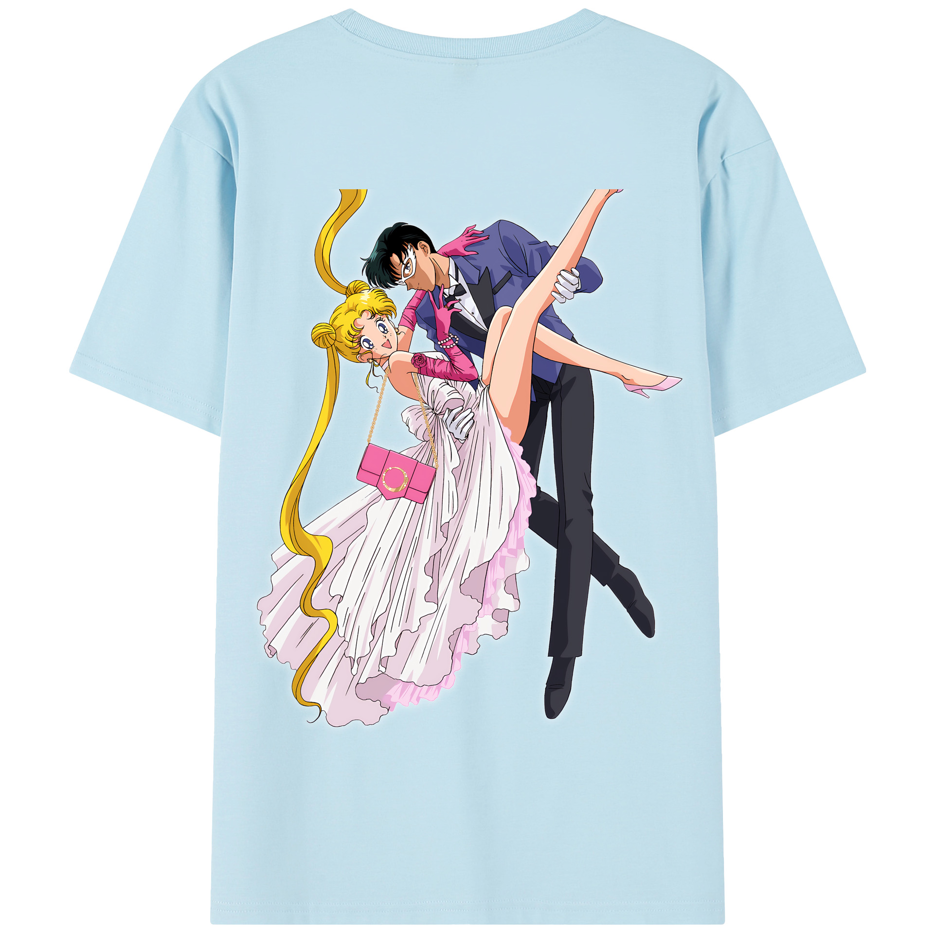 （画像用） 美少女戦士セーラームーン 愛野 美奈子 あいの みなこ Sailor Moon Aino Minako 綿100％半袖Tシャツ（背面プリント）